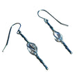 Limited Edition Herkimer Swirl Dangle Bertoni Earrings - Sterling Silver