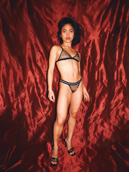 Celeste Mesh Thong