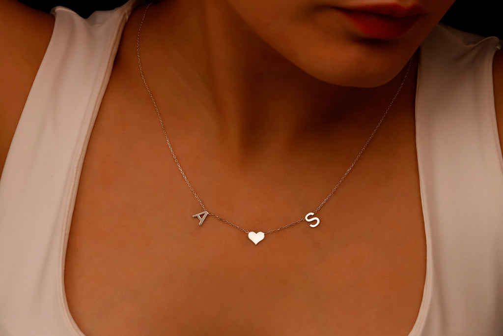 Initial Heart Necklace | Delicate Personalized Jewelry for Women