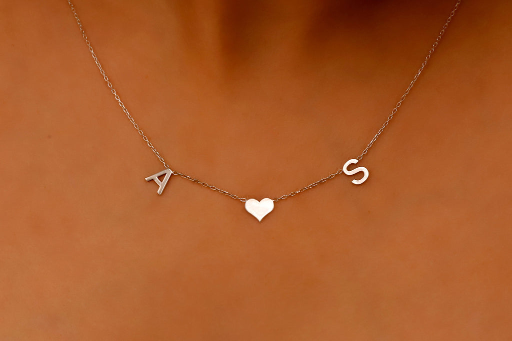 Initial Heart Necklace | Delicate Personalized Jewelry for Women